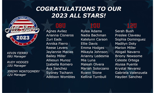 Congratulations to our 2023 All Stars