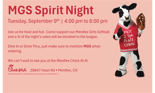 MGS Spirit Night - 9 September